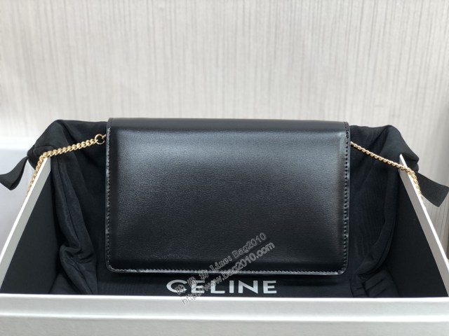 Celine專櫃2022新款CUIR TRIOMPHE斜挎女包 賽琳新品WOC鏈條皮革信封包 10J733 sldj2284